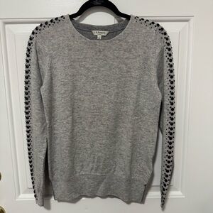 L.K Bennett TK Kelly Gray Wool Cashmere Sweater Size Small